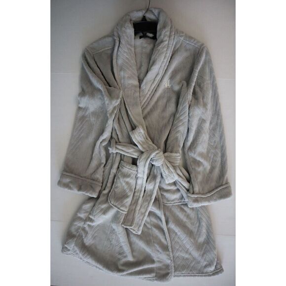 Lauren Ralph Lauren LN42199 Women's Sz XL Gray Long-Sleeve Shawl-Collar Robe - Picture 1 of 9